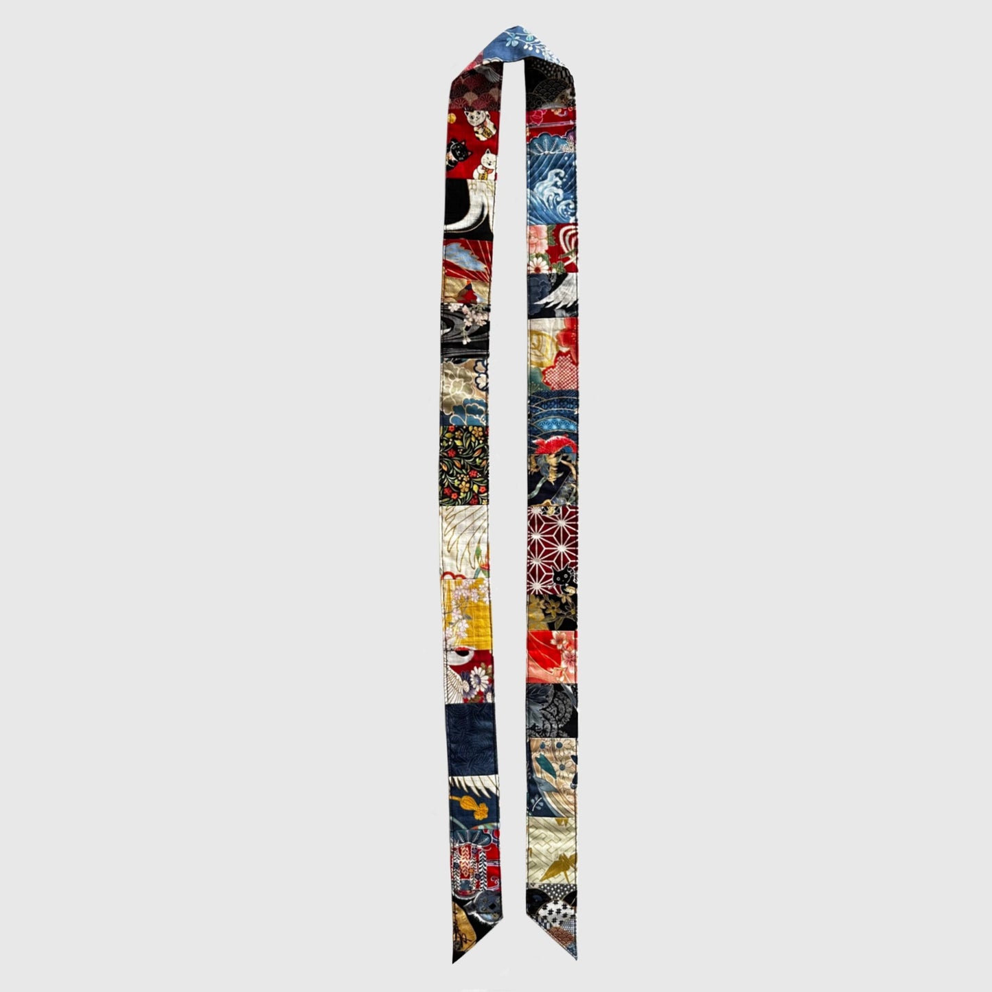 Multi-colored skinny scarf