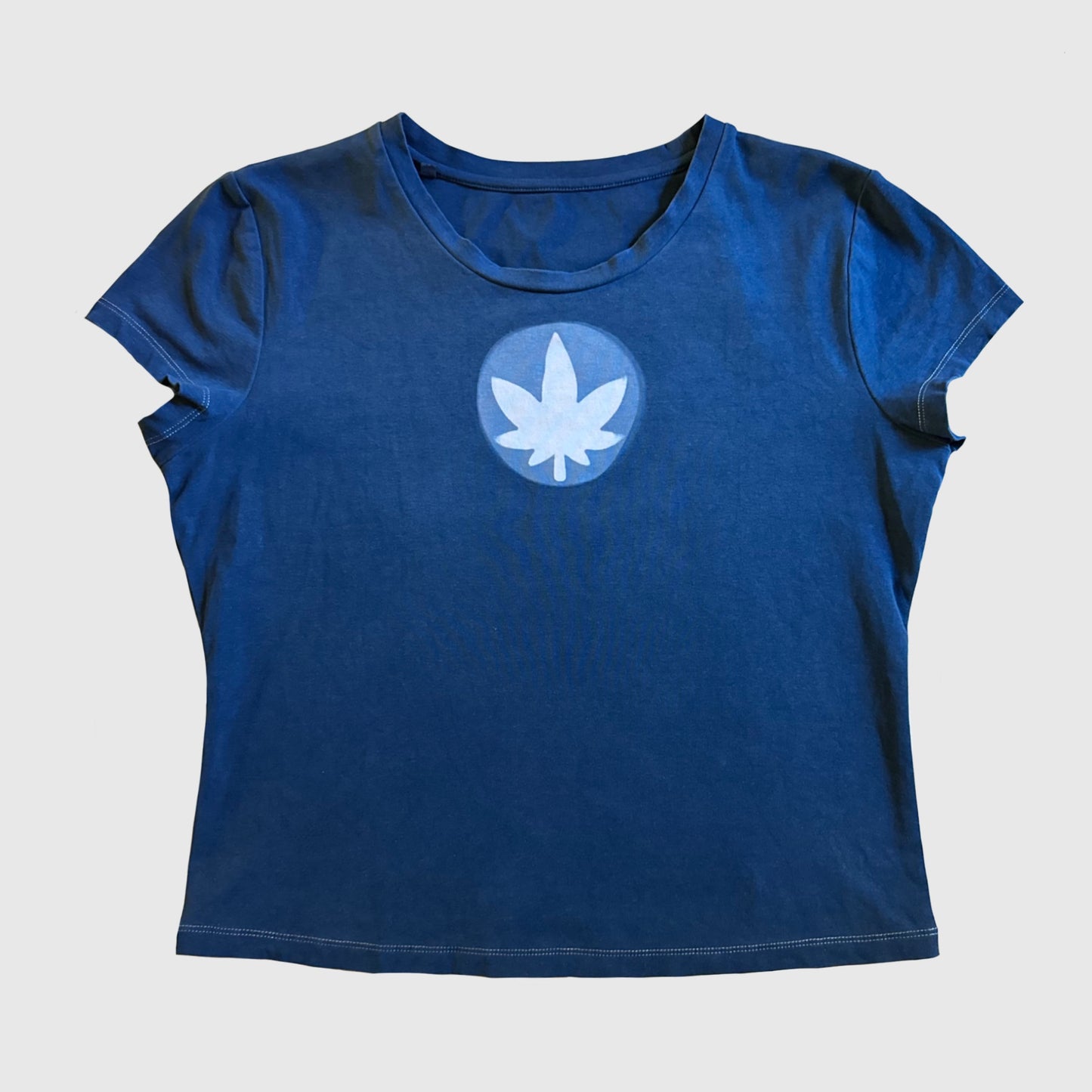 Hemp leaf Indigo T-Shirt (XL)