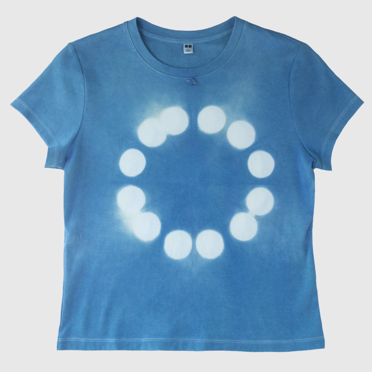 Natural Indigo dyed Blue Moon T-Shirt (L)