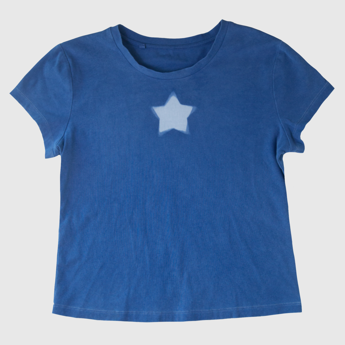 Natural Indigo dyed Star T-Shirt (L)