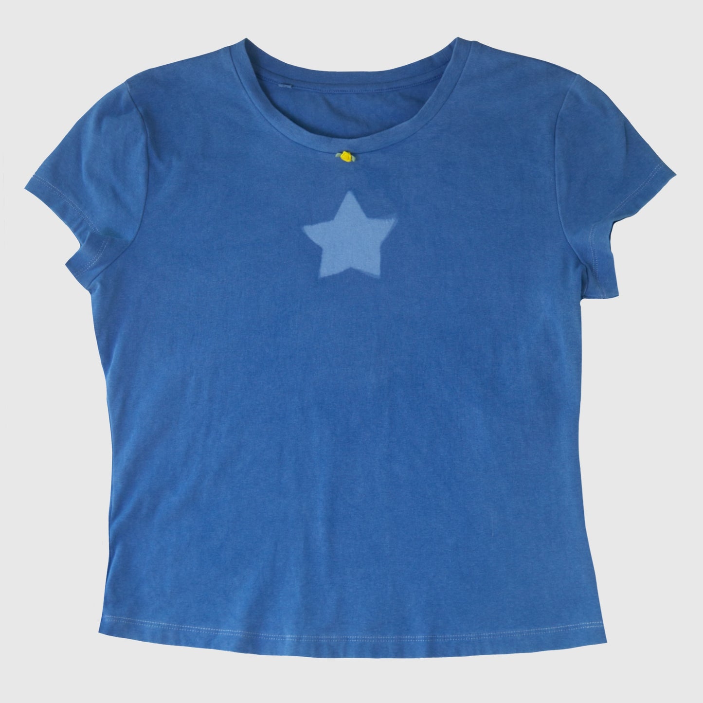 Natural Indigo dyed Star T-Shirt (L)