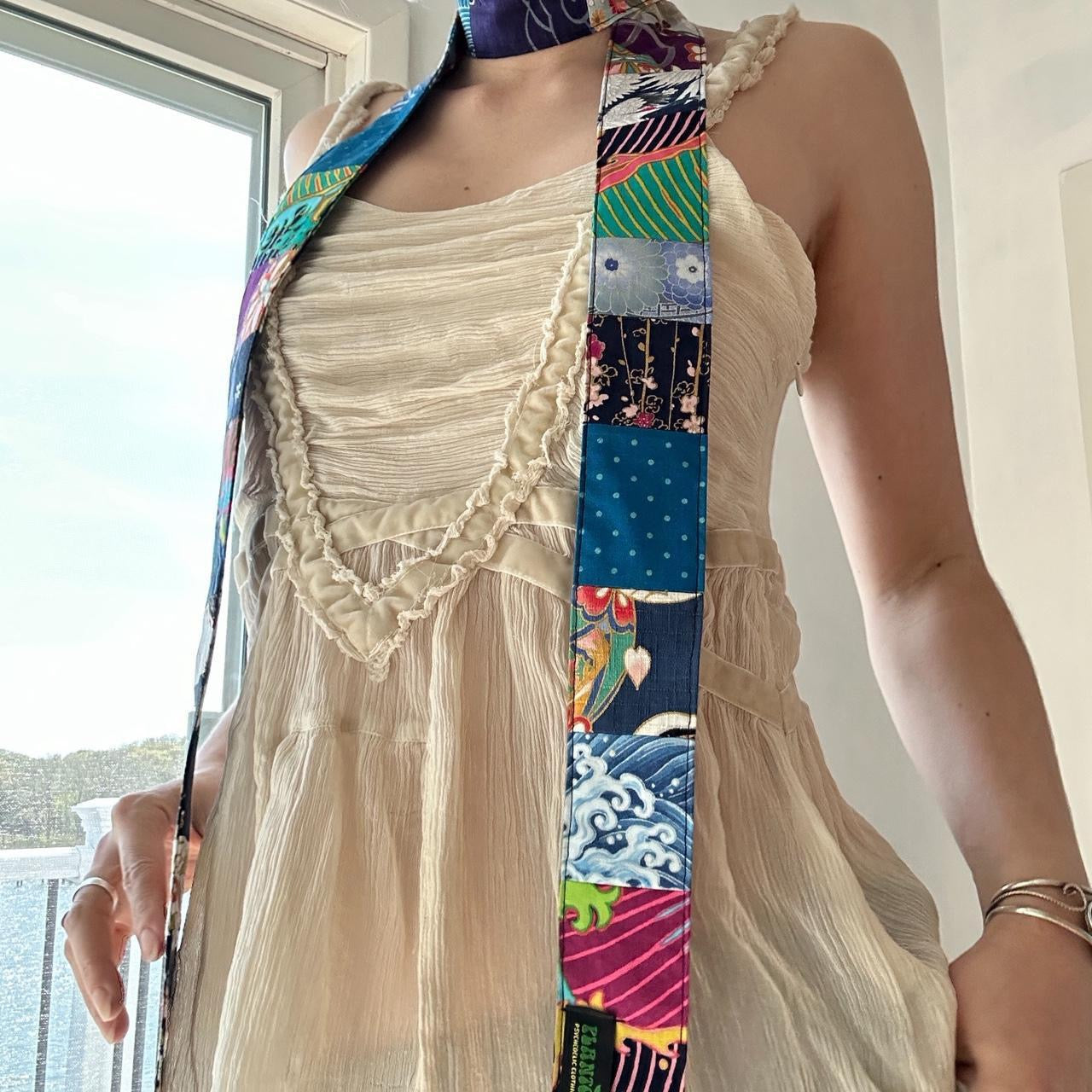 Multi-colored skinny scarf