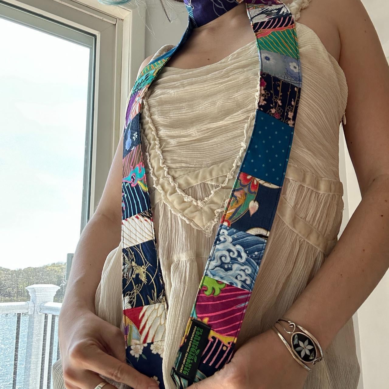 Multi-colored skinny scarf