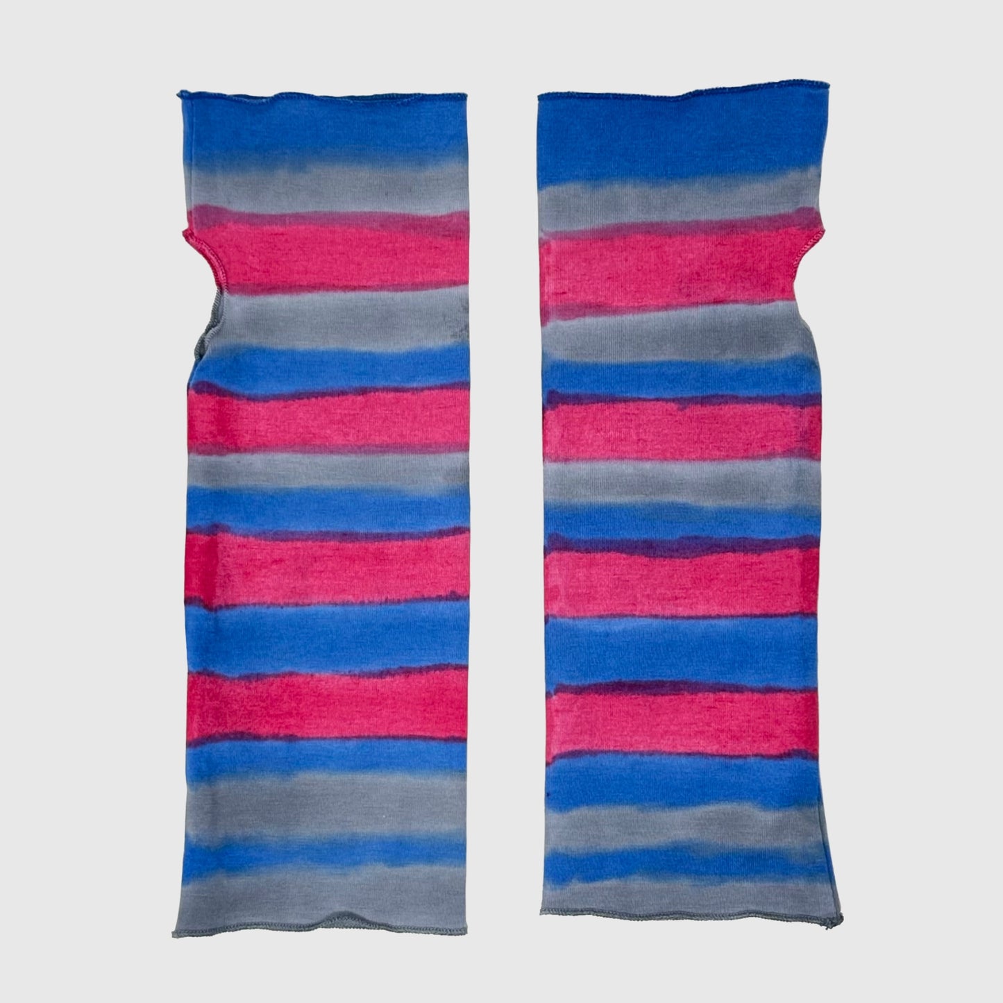 Dyed striped arm warmers