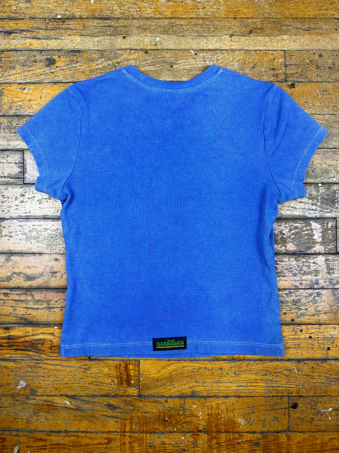 BLUE MOON BLUE indigo baby tee S
