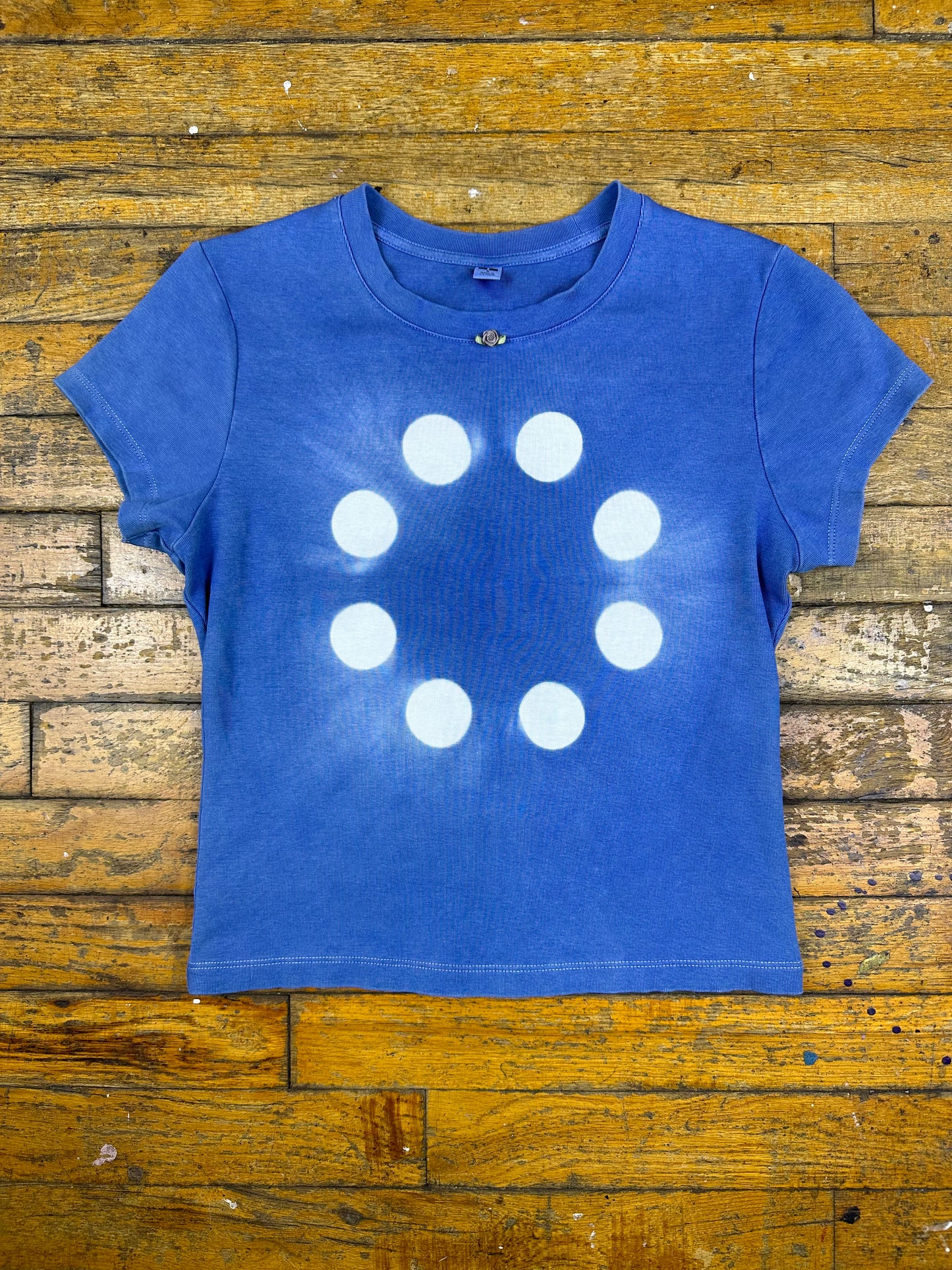 BLUE MOON BLUE indigo baby tee S