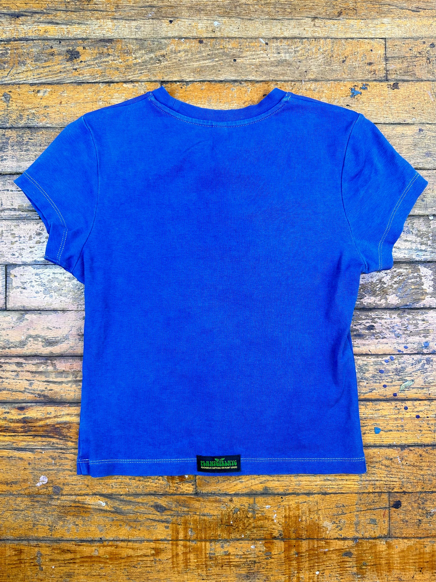 BLUE MOON BLUE indigo baby tee S