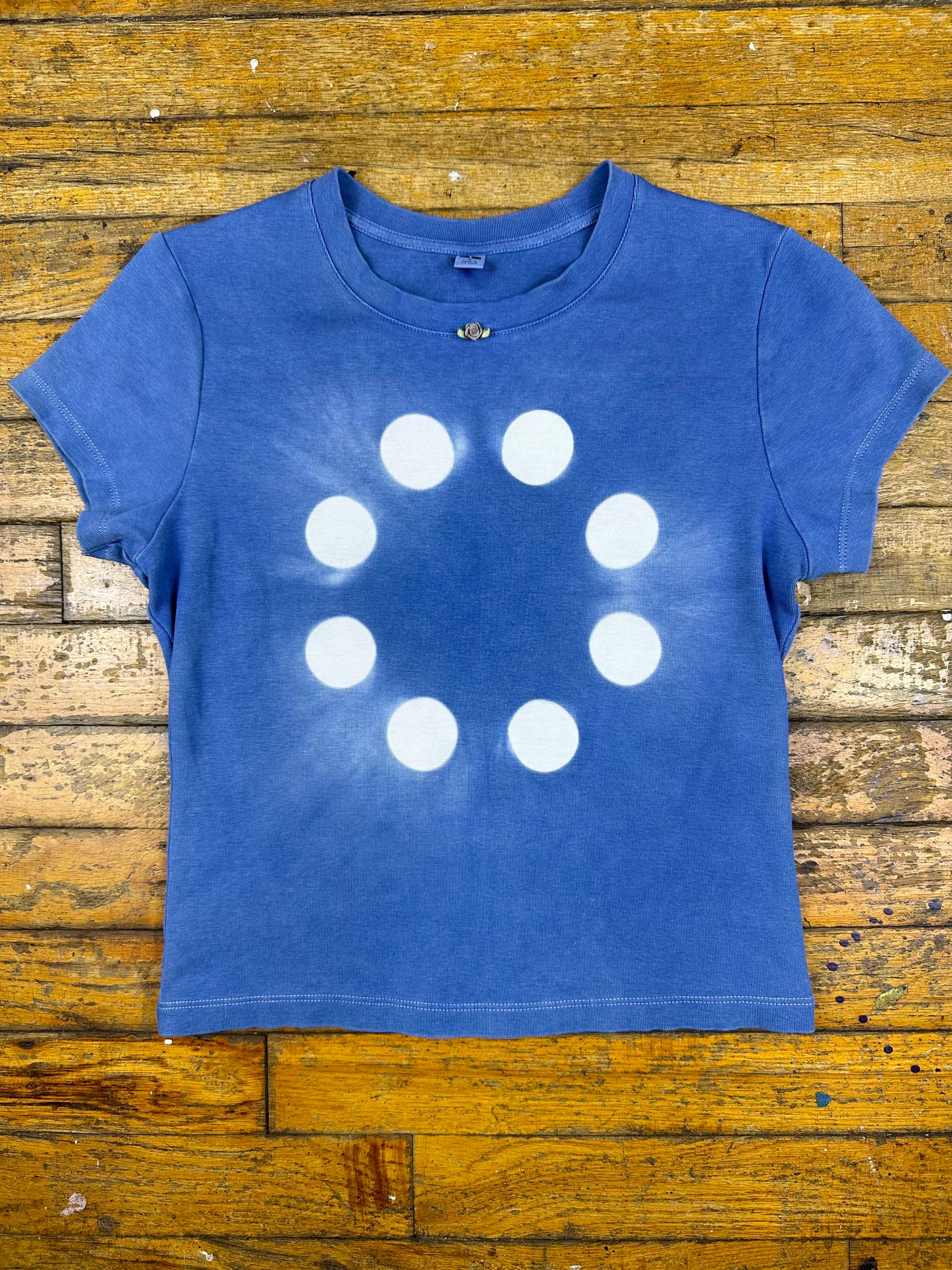 BLUE MOON BLUE indigo baby tee S