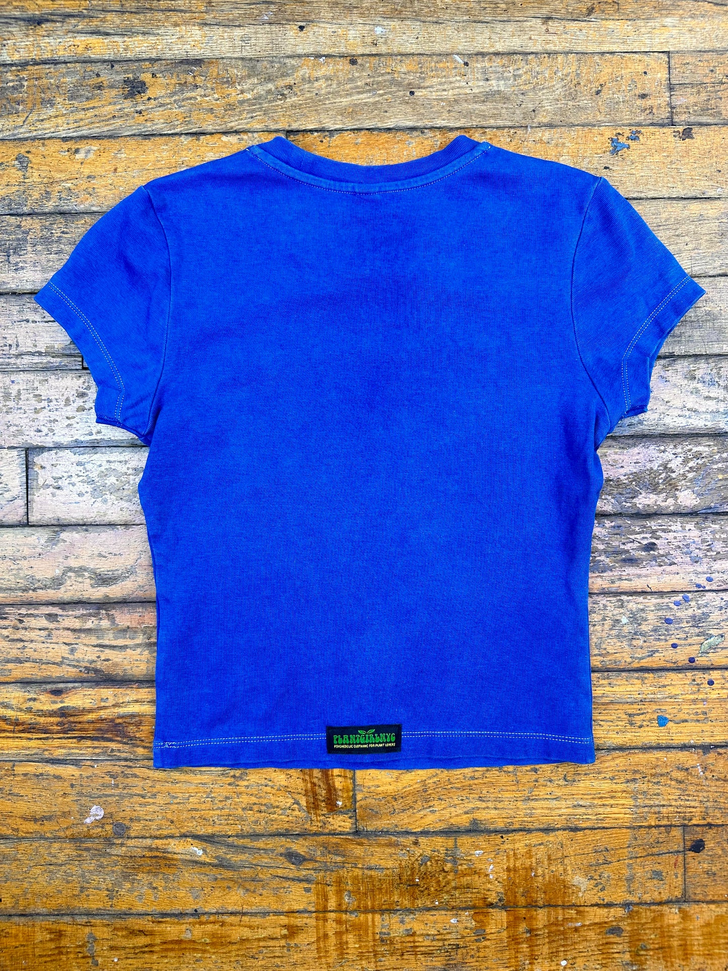 BLUE MOON BLUE indigo baby tee XS