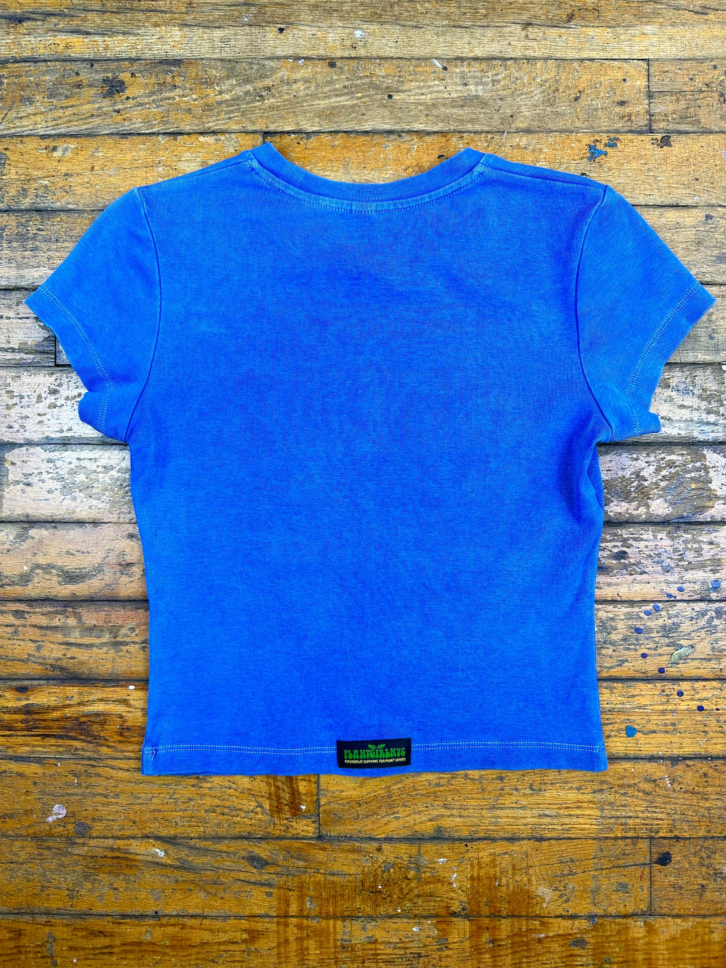 BLUE MOON BLUE indigo baby tee XS