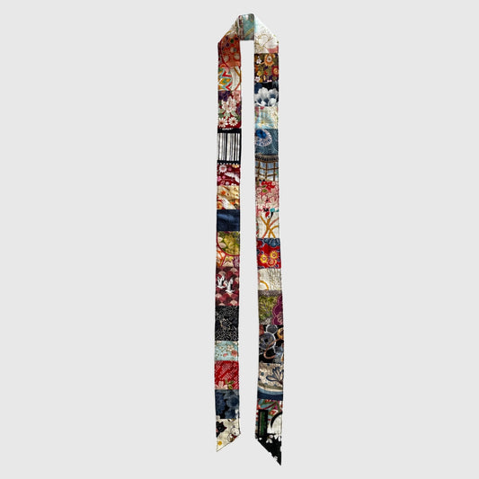 Multi-colored skinny scarf