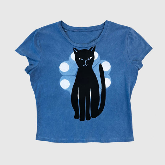Black Cat Indigo T-Shirt (XL)