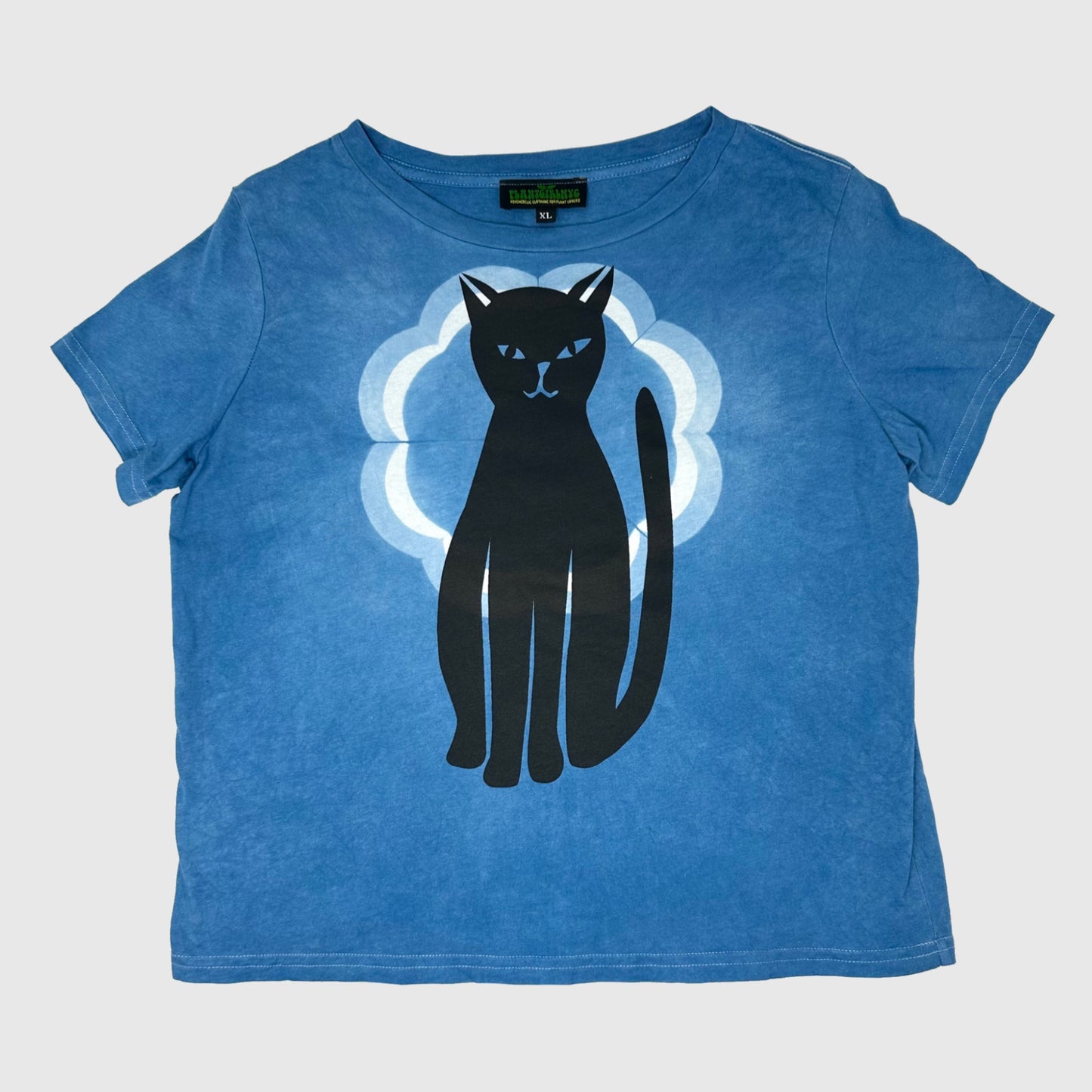 Black Cat Indigo Boxy Crop tee (XL)