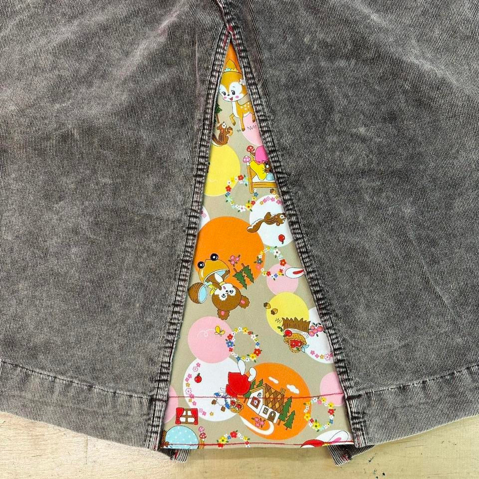 Corduroy Retro print skirt 30”