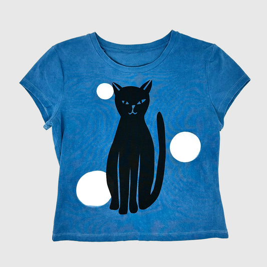 Black Cat Indigo T-Shirt (L)