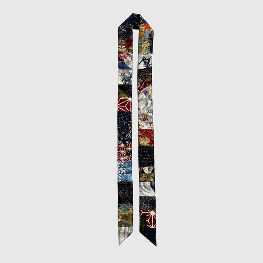 Multi-colored skinny scarf
