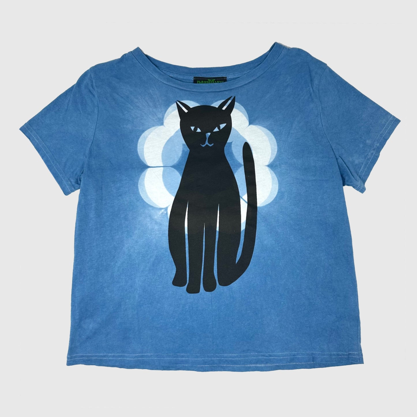 Black Cat Indigo Boxy Crop tee (XL)