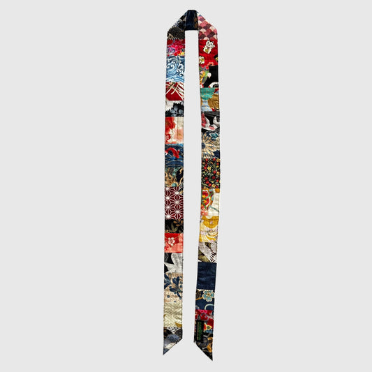 Multi-colored skinny scarf