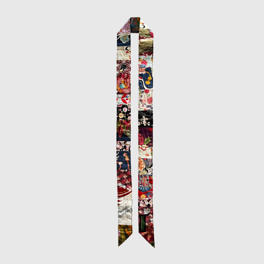 Multi-colored skinny scarf