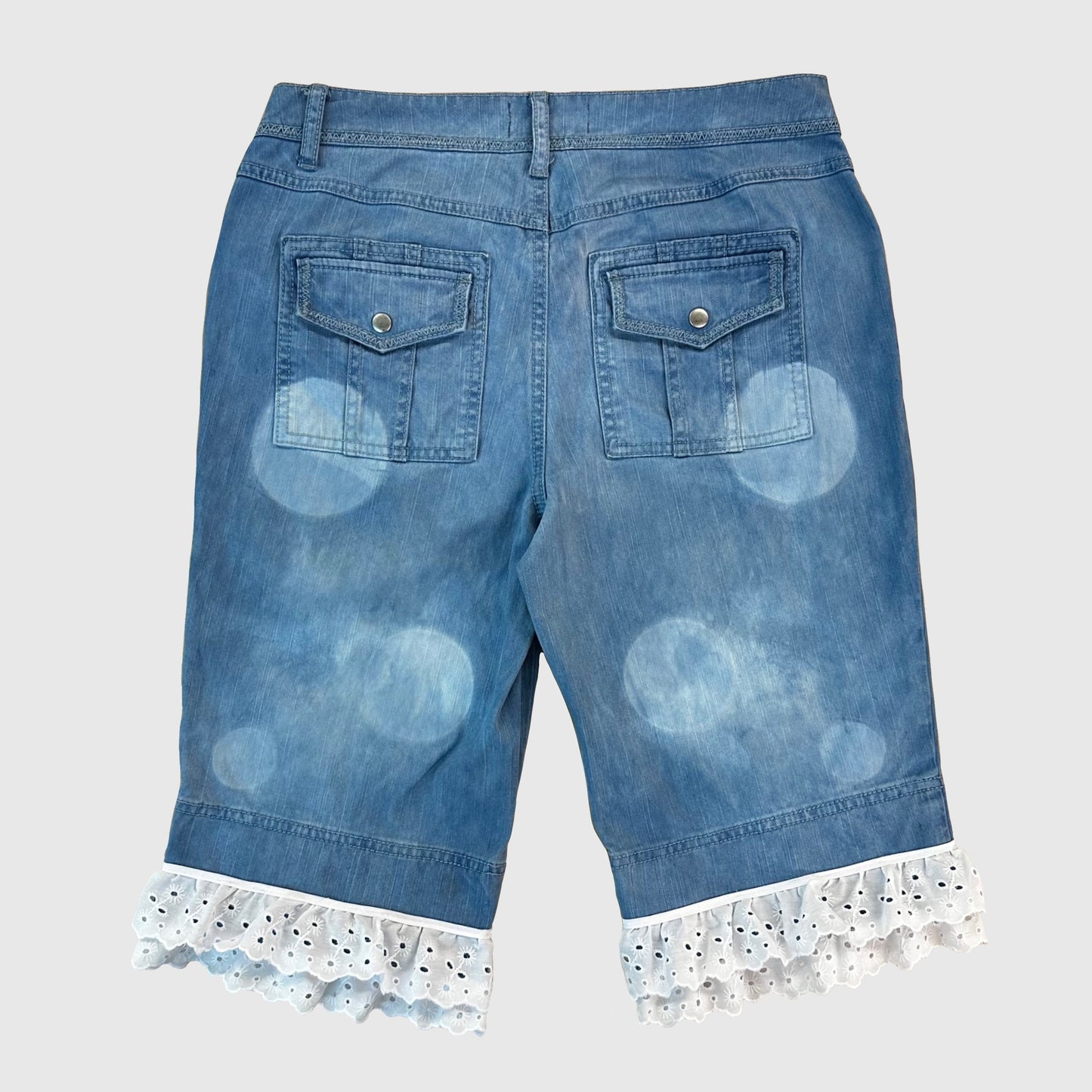 Blue polkadot shorts