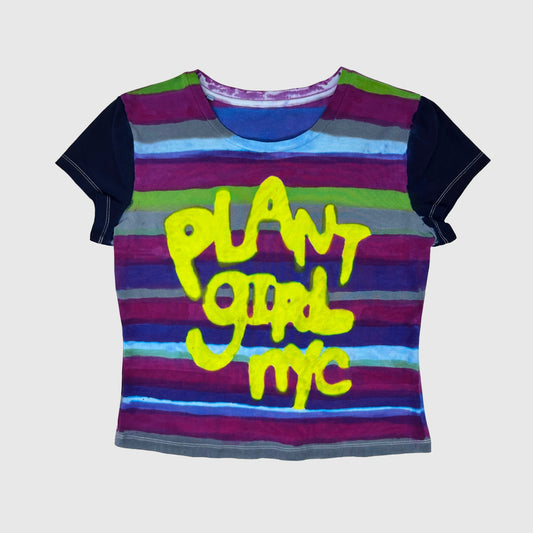 Plant Girl NYC striped t-shirt (L)