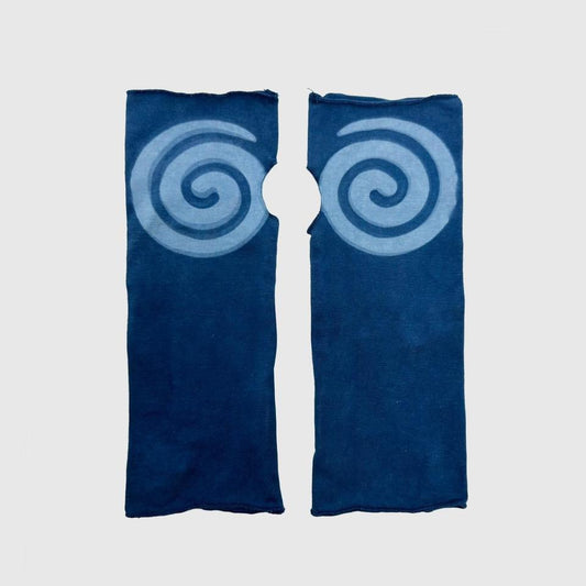 Indigo spiral arm warmers