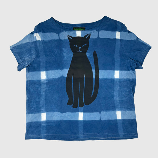 Black Cat Indigo Boxy Crop tee (XL)