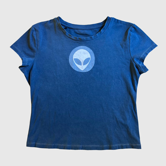 Alien head Indigo T-Shirt (XL)