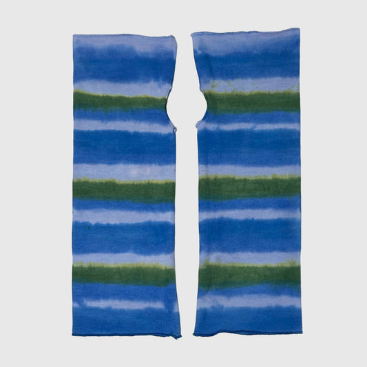 Dyed striped arm warmers