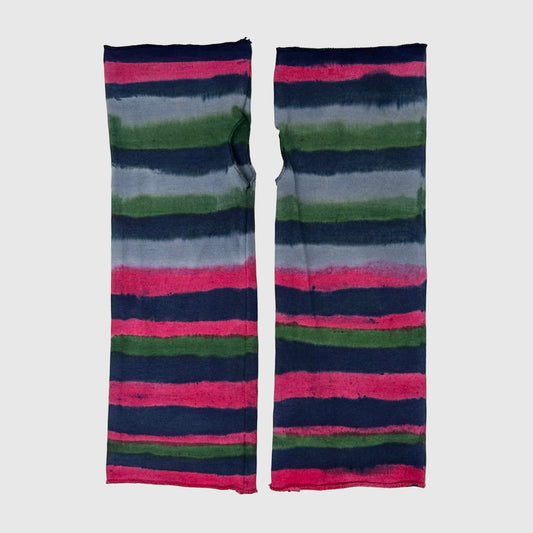 Dyed striped arm warmers