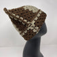 Crochet Cat Hat - Dark Brown & Taupe