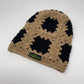 Crochet Balaclava - Mixed Beige and Black