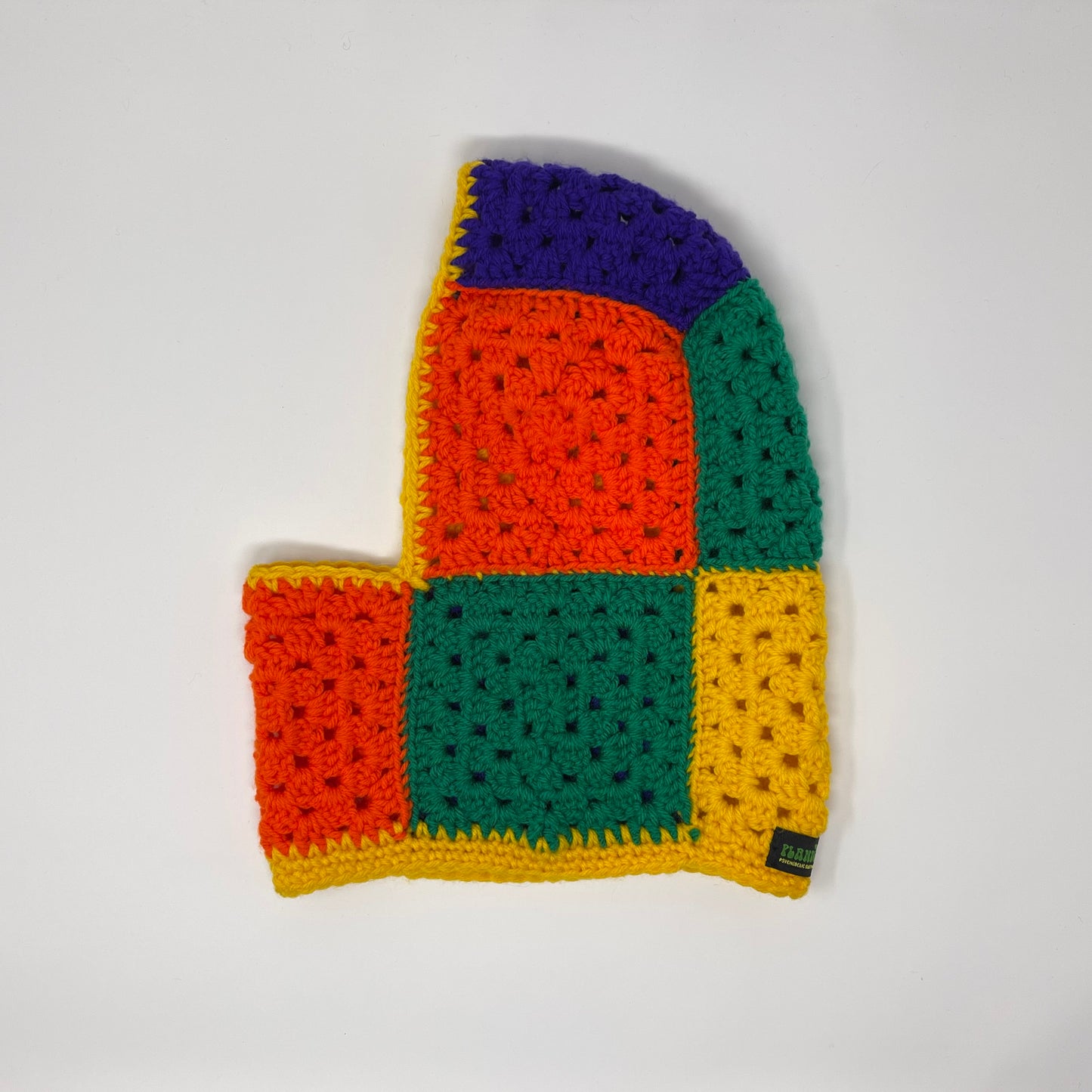 Crochet Balaclava - Yellow, Purple, Orange, Green