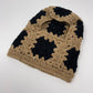 Crochet Balaclava - Mixed Beige and Black