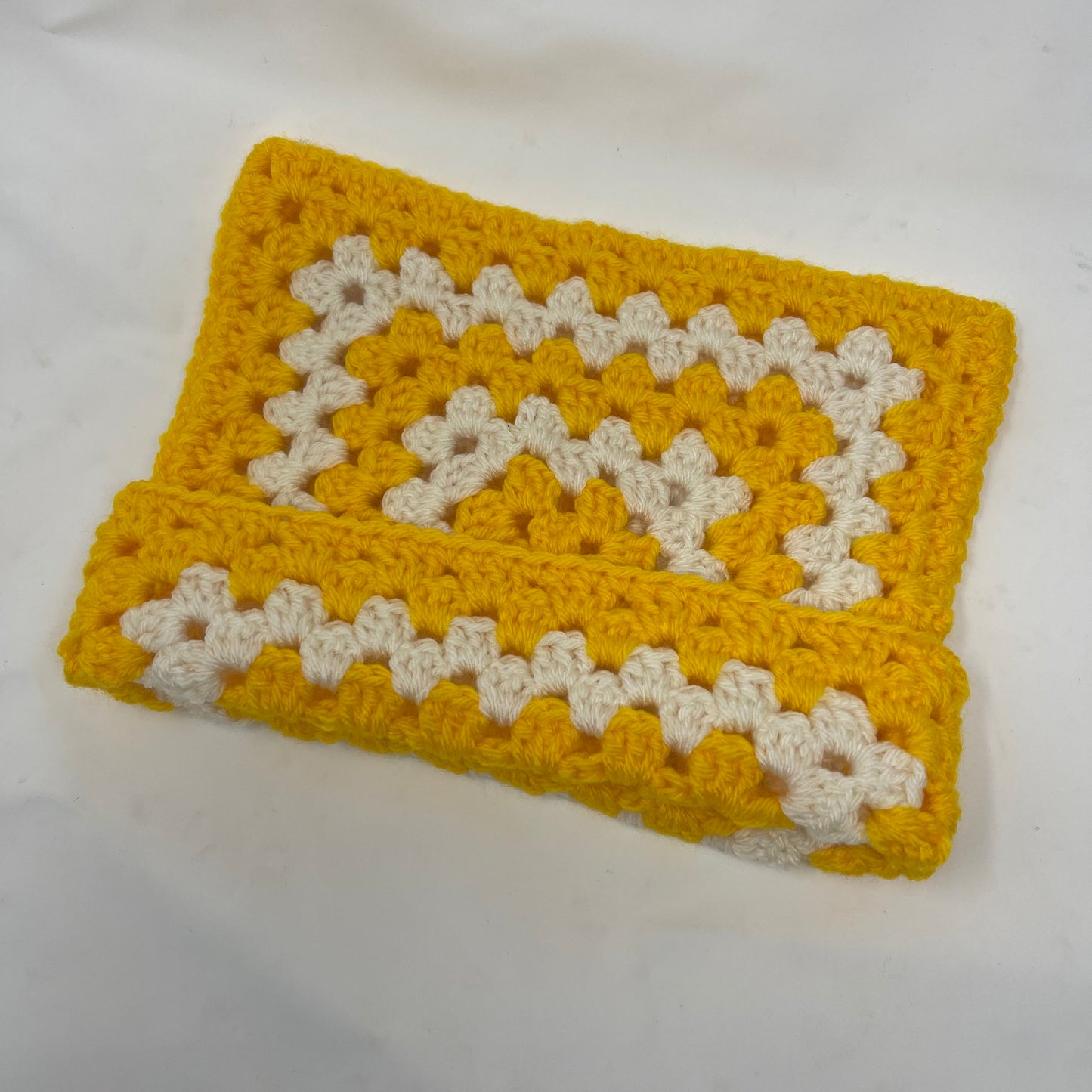 Crochet Cat Hat - Tiger Yellow & White