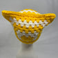 Crochet Cat Hat - Tiger Yellow & White